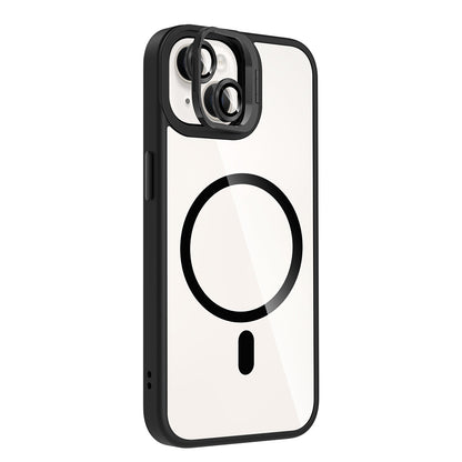 Apple iPhone 13 Kılıf Standlı ve Kamera Lens Hediyeli M-Safe Şarj Özellikli Zore Etro Kapak