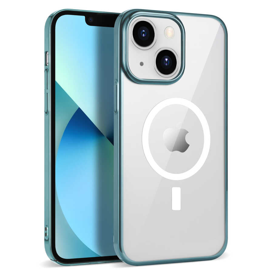 Apple iPhone 13 Kılıf Zore Wireless Şarj Özellikli Pixel M-safe Kapak