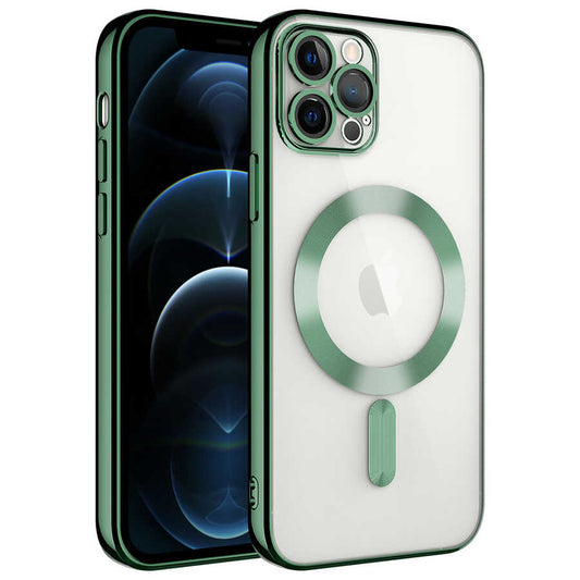 Apple iPhone 13 Pro Kılıf Kamera Korumalı M-safe Wireless Şarj Özellikli Zore Demre Kapak