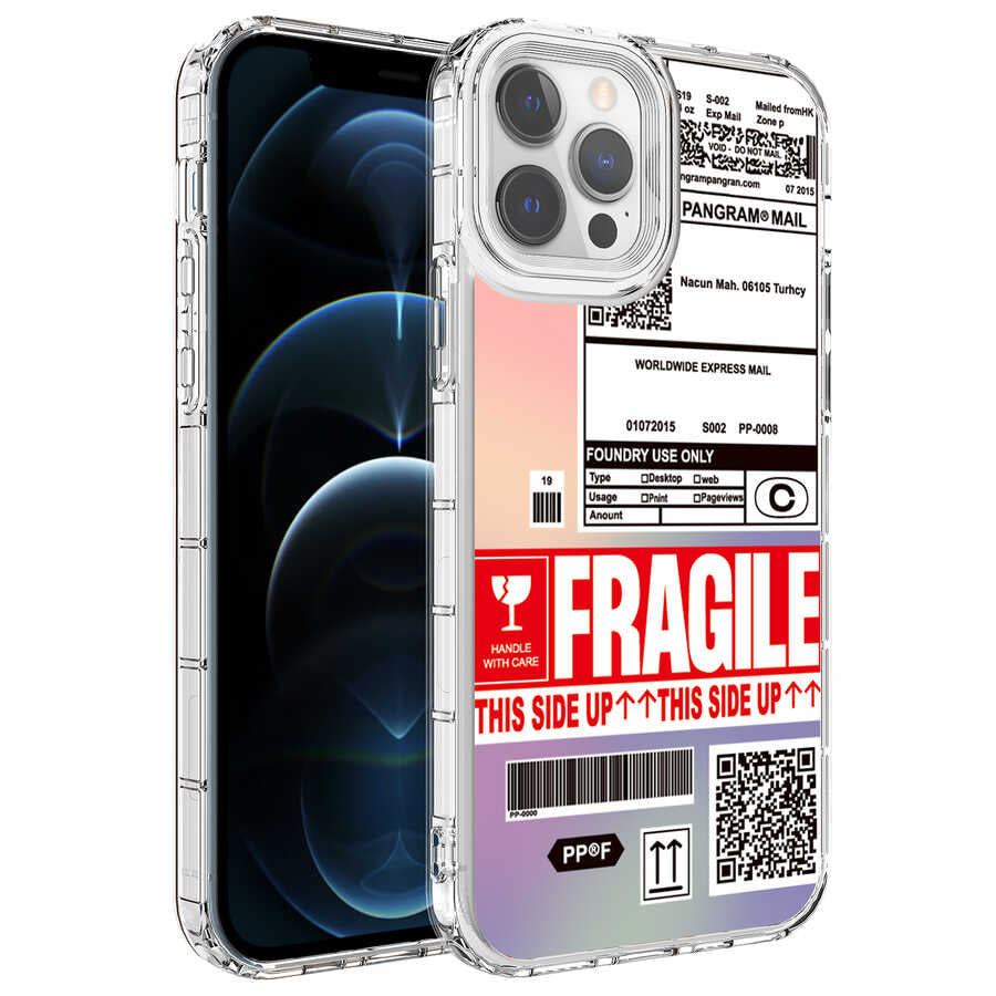 Apple iPhone 13 Pro Kılıf Kamera Korumalı Renkli Desenli Sert Silikon Zore Korn Kapak