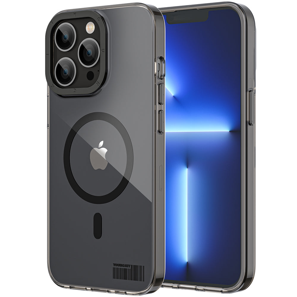 Apple iPhone 13 Pro Kılıf M-safe Şarj Özellikli Youngkit Coloured Glaze Serisi Kapak