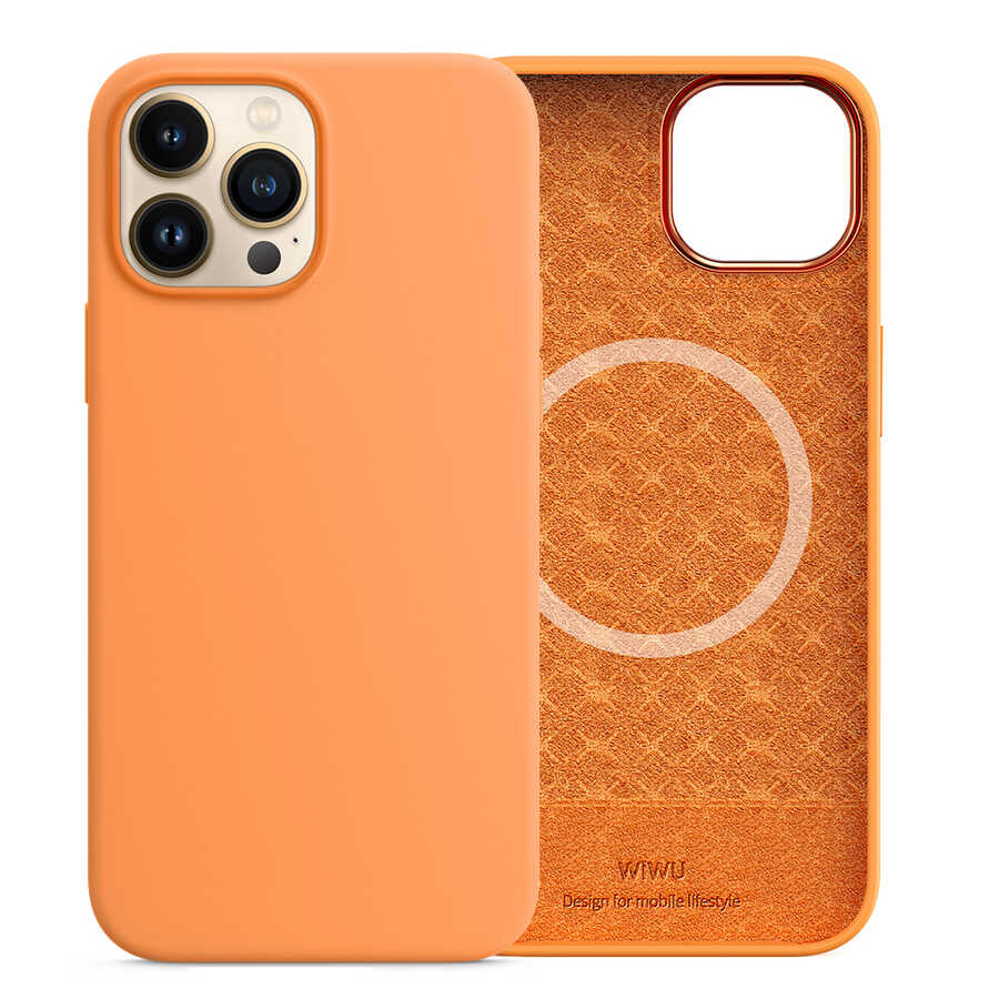 Apple iPhone 13 Pro Kılıf Wiwu M-safe Magnetic Silikon Kapak