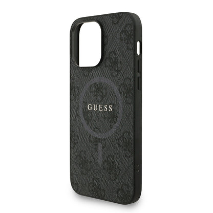 Apple iPhone 13 Pro Max Kılıf Guess Orjinal Lisanslı M-safe Şarj Özellikli PU Deri Bilek Askı İpli Yazı Logolu Kapak
