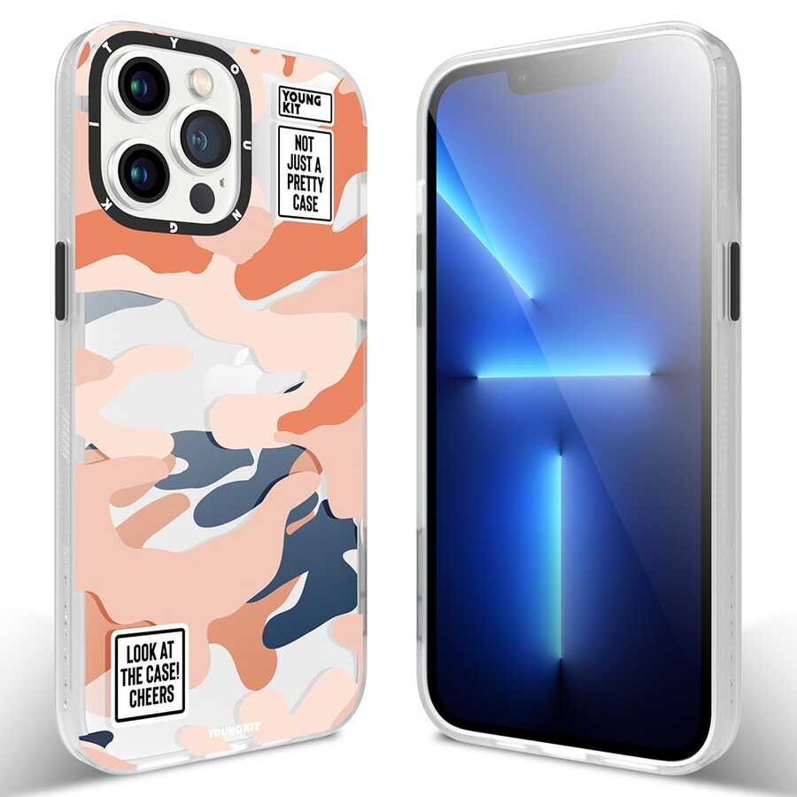 Apple iPhone 13 Pro Max Kılıf YoungKit Kamuflaj Serisi Kapak