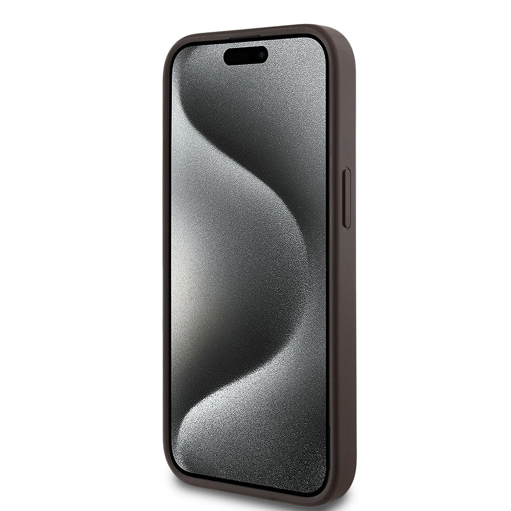 Apple iPhone 14 Kılıf Guess Orjinal Lisanslı M-safe Şarj Özellikli Yazı Logolu Circle Classic Kapak
