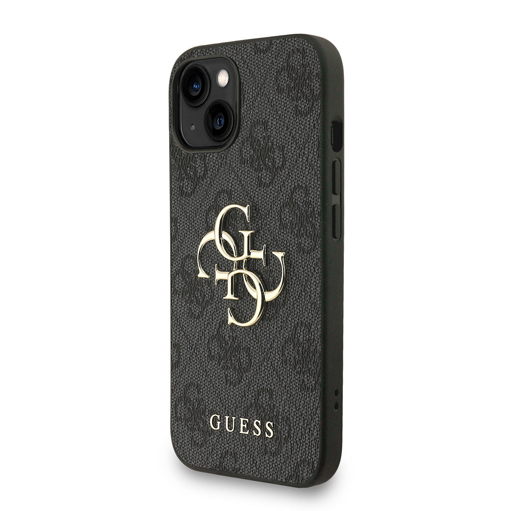 Apple iPhone 14 Kılıf Guess Orjinal Lisanslı PU Deri Bilek Askı İpli Metal Büyük 4G ve Yazı Logolu Kapak