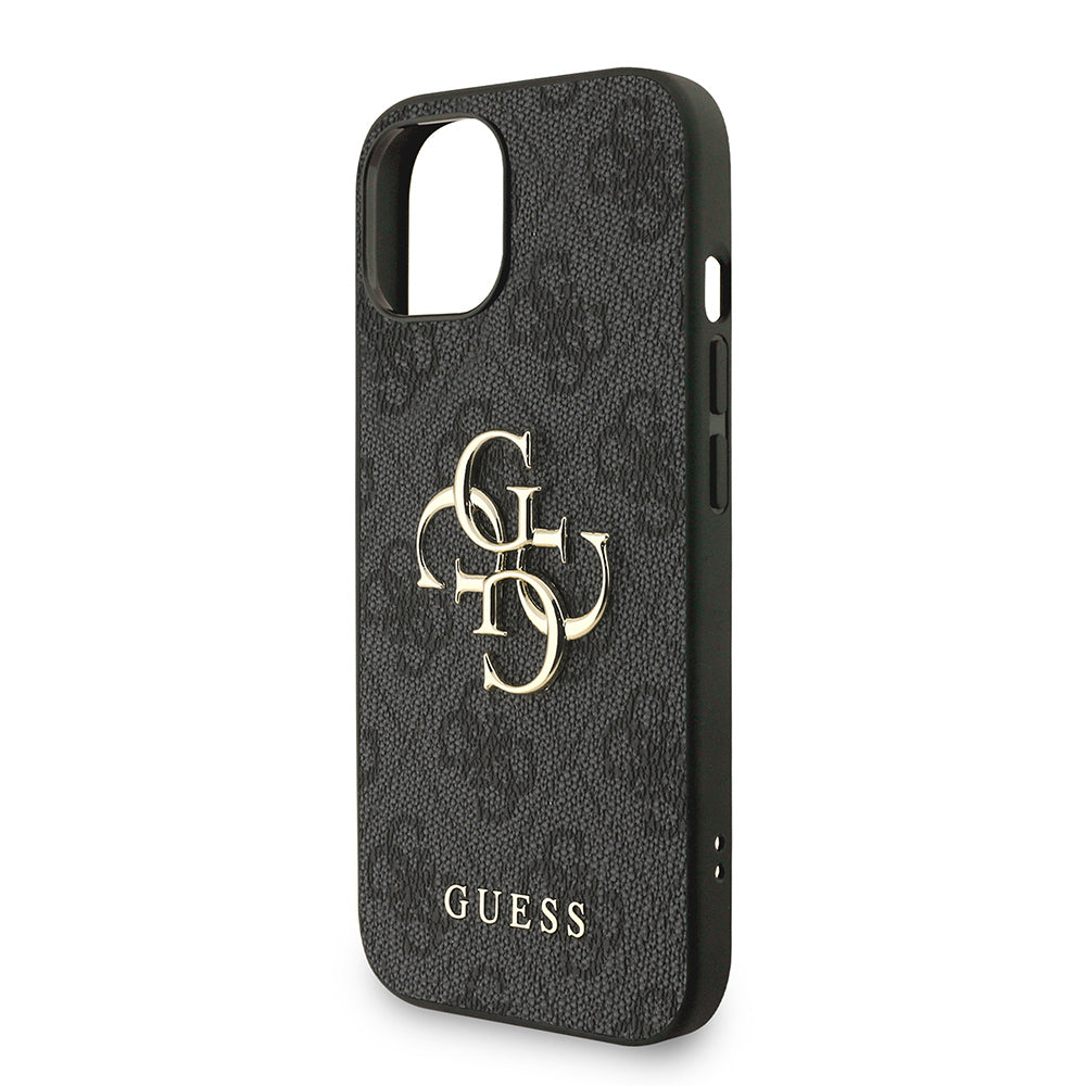 Apple iPhone 14 Kılıf Guess Orjinal Lisanslı PU Deri Bilek Askı İpli Metal Büyük 4G ve Yazı Logolu Kapak