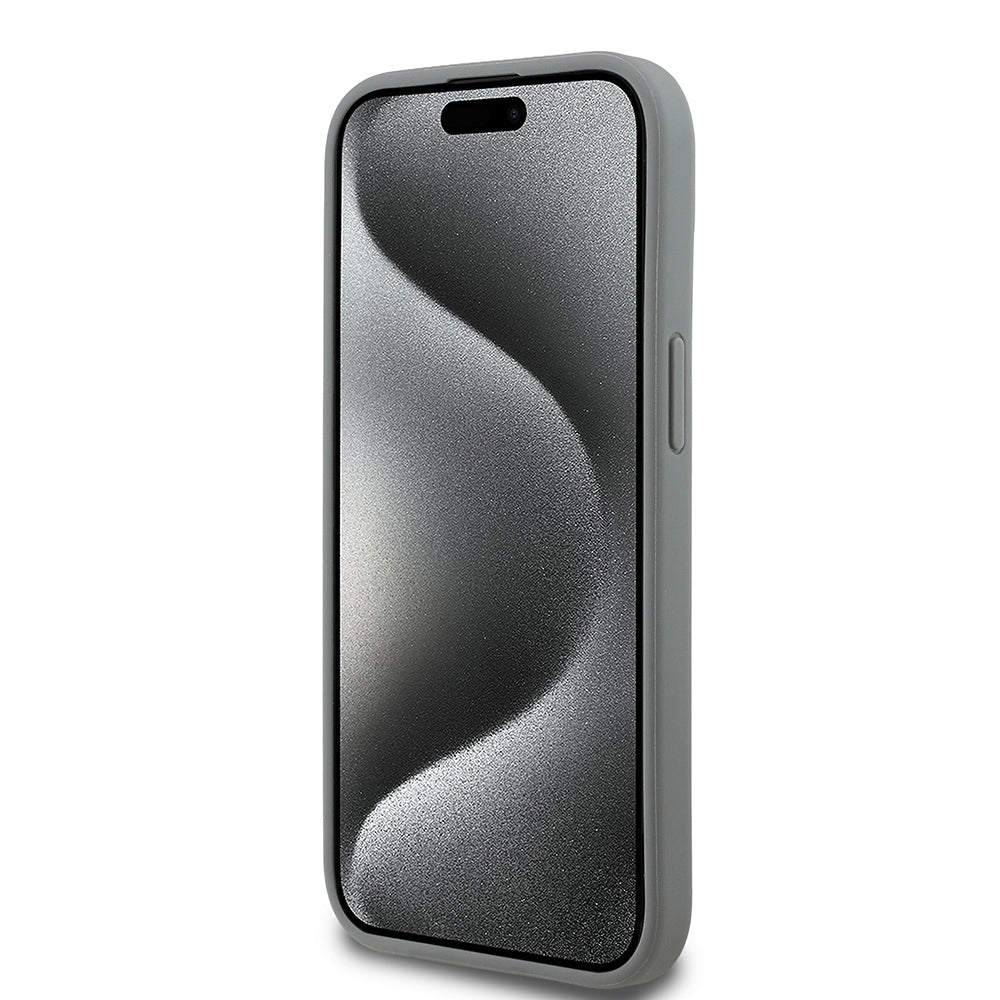 Apple iPhone 14 Kılıf Guess Orjinal Lisanslı Taşlı Arka Yüzey Üçgen Logolu Kapak