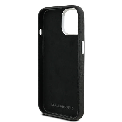 Apple iPhone 14 Kılıf Karl Lagerfeld Orjinal Lisanslı K&C Heads Pin Kapak