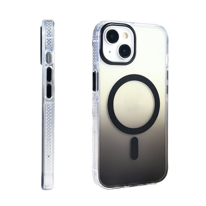 Apple iPhone 14 Kılıf M-safe Şarj Özellikli Transparan Renk Geçişli Zore Toros Kapak