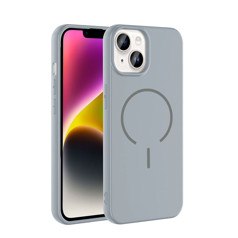 Apple iPhone 14 Kılıf M-safe Şarj Özellikli Zore Meta Kapak
