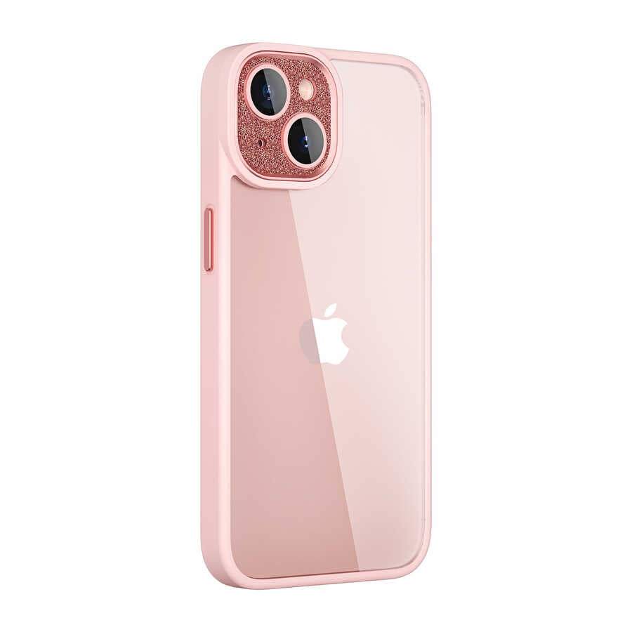 Apple iPhone 14 Plus Kılıf Wiwu GCC-105 Lens Korumalı Renkli Kenar Arkası Şeffaf Multicolor Kapak