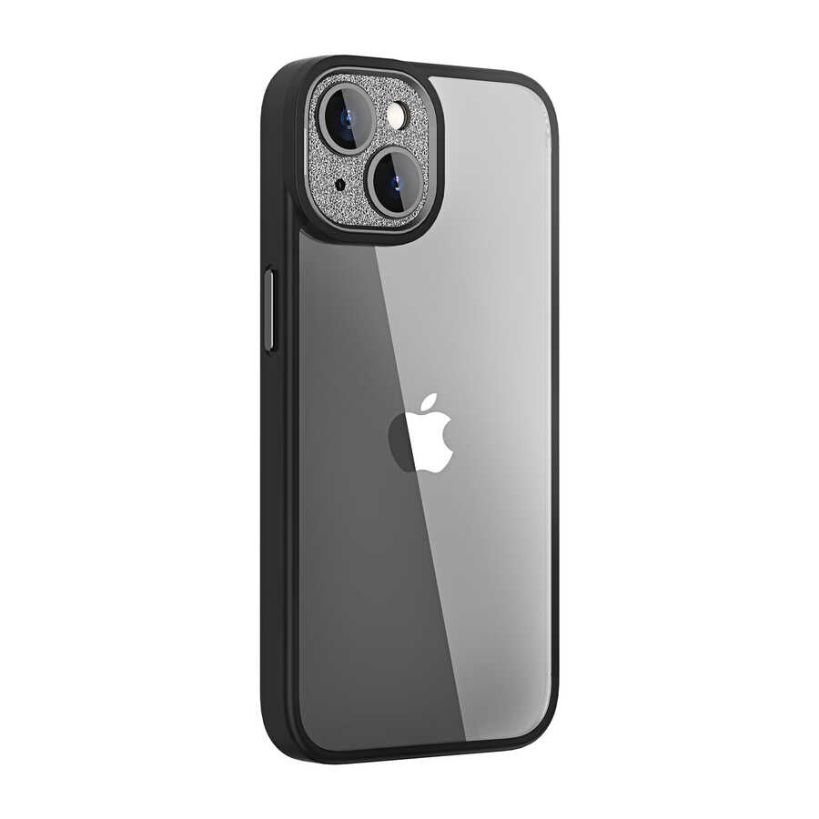 Apple iPhone 14 Plus Kılıf Wiwu GCC-105 Lens Korumalı Renkli Kenar Arkası Şeffaf Multicolor Kapak