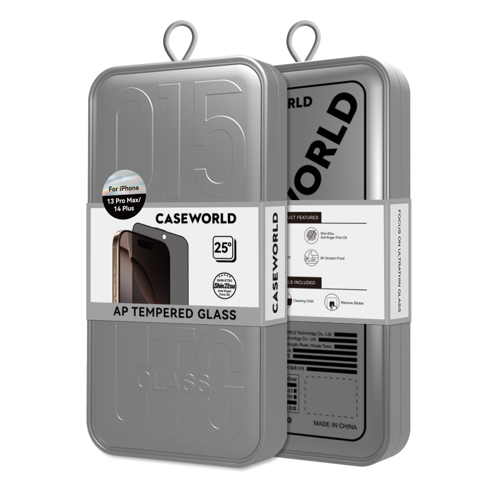 Apple iPhone 14 Pro CaseWorld 0.25mm Privacy 3D Temperli Cam Ekran Koruyucu