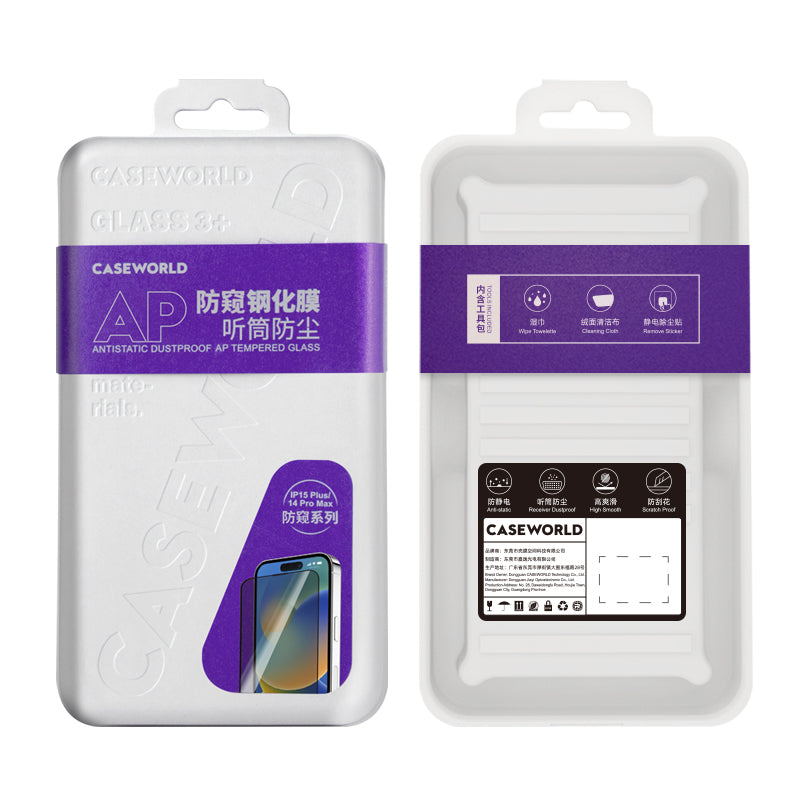 Apple iPhone 14 Pro CaseWorld HD Serisi 0.33mm Privacy Temperli Cam Ekran Koruyucu