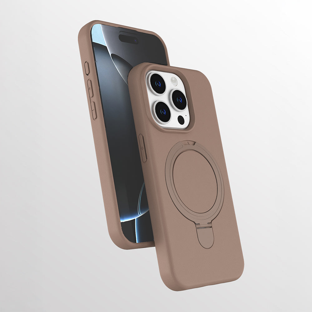 Apple iPhone 14 Pro Kılıf M-safe Şarj Özellikli Standlı Zore Samara Kapak
