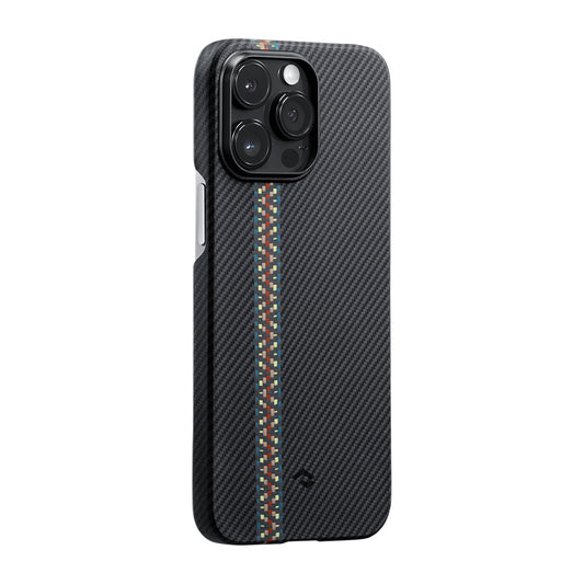 Apple iPhone 14 Pro Kılıf M-safe Şarj Özellikli 600D Aramid Fiber Pitaka Tactile Woven Orchestra Serisi Rhapsody Kapak