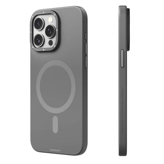 Apple iPhone 14 Pro Kılıf M-safe Şarj Özellikli Çizilmeye ve Aşınmaya Dayanıklı Youngkit Velvet Serisi Kapak