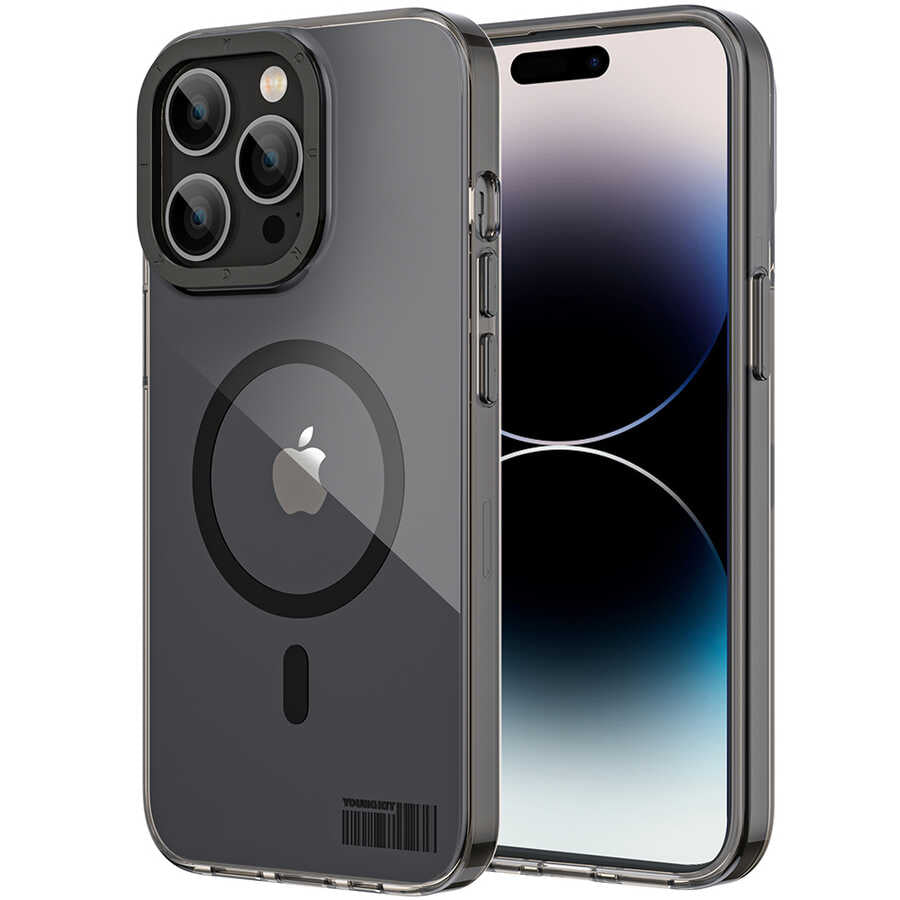 Apple iPhone 14 Pro Kılıf M-safe Şarj Özellikli Youngkit Coloured Glaze Serisi Kapak