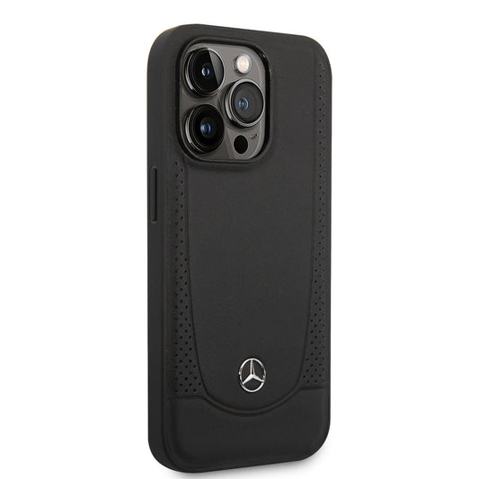 Apple iPhone 14 Pro Kılıf Mercedes Benz M-safe Şarj Özellikli Urban Deri Kapak