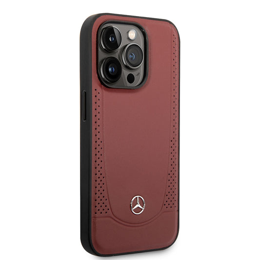 Apple iPhone 14 Pro Kılıf Mercedes Benz M-safe Şarj Özellikli Urban Deri Kapak