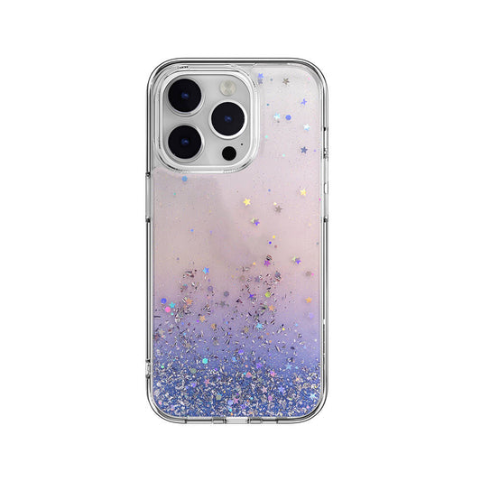 Apple iPhone 14 Pro Kılıf Parlayan Simli Şeffaf Lisanslı Switcheasy Starfield Kapak