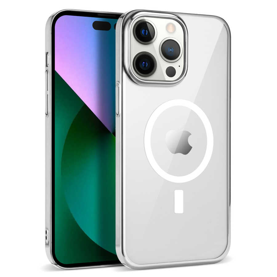 Apple iPhone 14 Pro Kılıf Zore Wireless Şarj Özellikli Pixel M-safe Kapak
