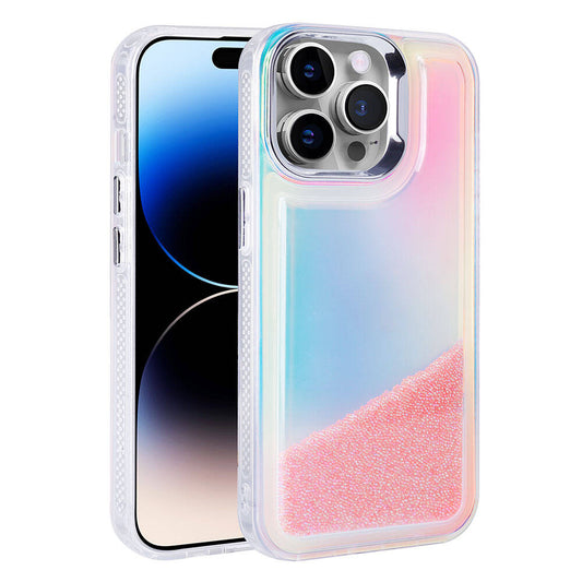 Apple iPhone 14 Pro Max Kılıf Airbagli Renkli Arka Yüzey Boncuk Tasarımlı Zore Kumul Kapak