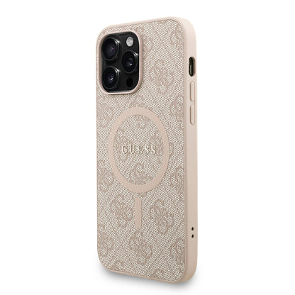 Apple iPhone 14 Pro Max Kılıf Guess Orjinal Lisanslı M-safe Şarj Özellikli PU Deri Bilek Askı İpli Yazı Logolu Kapak