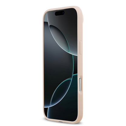 Apple iPhone 17 Air Kılıf Guess Orjinal Lisanslı M-safe Şarj Özellikli Taneli Çiçek Tasarımlı Metal Yazı Logolu Kapak