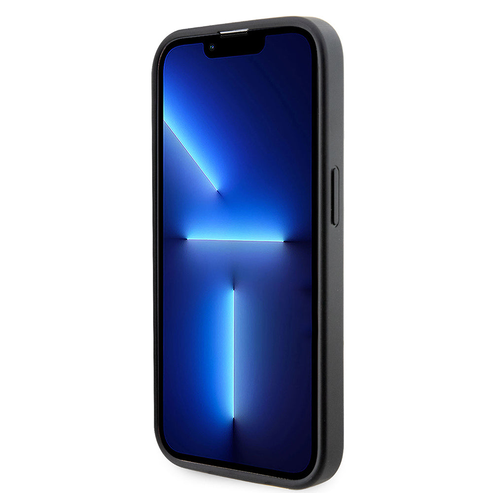 Apple iPhone 14 Pro Max Kılıf Guess Orjinal Lisanslı M-safe Şarj Özellikli 4G Desenli Çizgili Kartlıklı Kapak