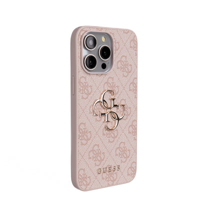 Apple iPhone 14 Pro Max Kılıf Guess Orjinal Lisanslı PU Deri 4G Büyük Metal Logolu Çapraz Vücut Askılı Kapak