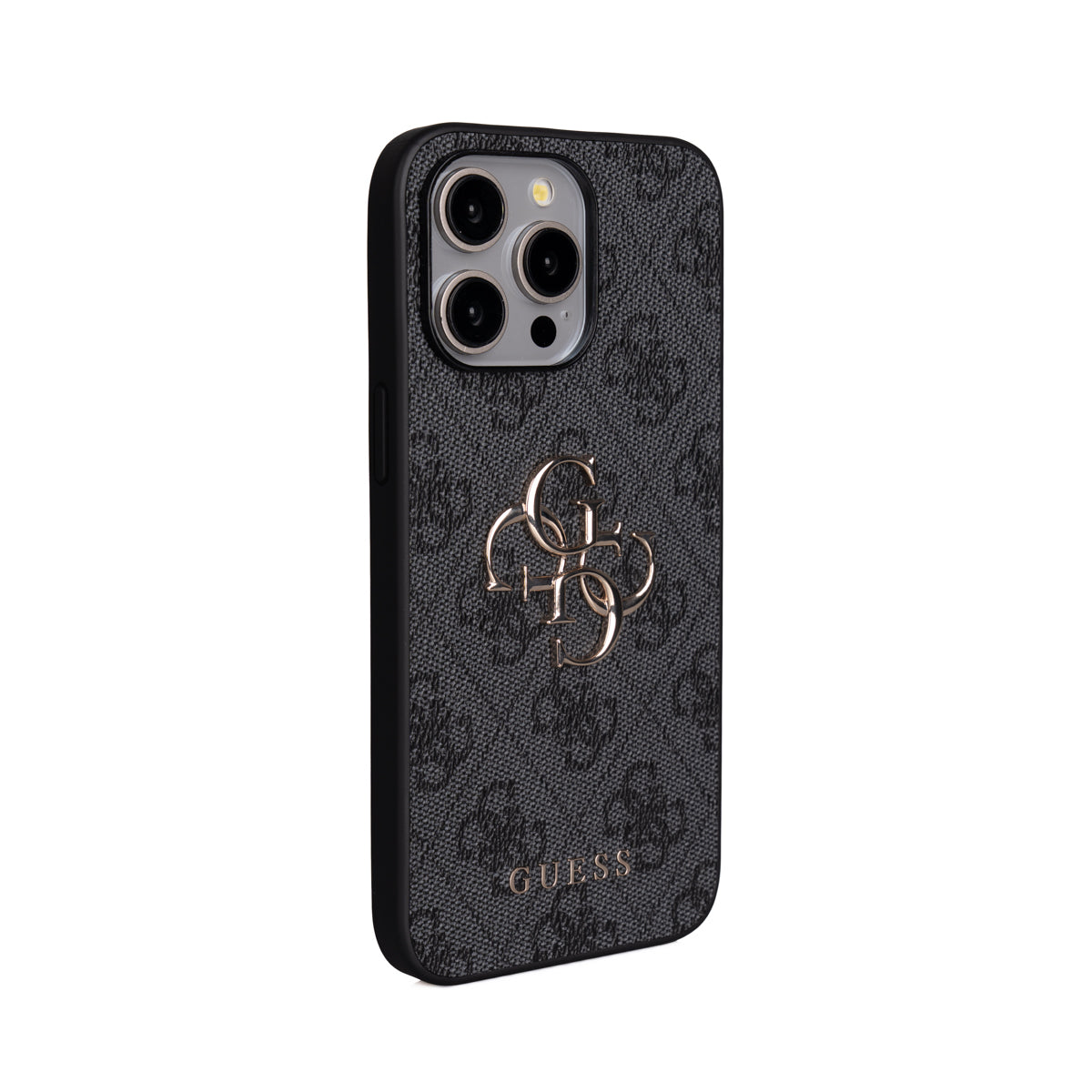 Apple iPhone 14 Pro Max Kılıf Guess Orjinal Lisanslı PU Deri 4G Büyük Metal Logolu Çapraz Vücut Askılı Kapak