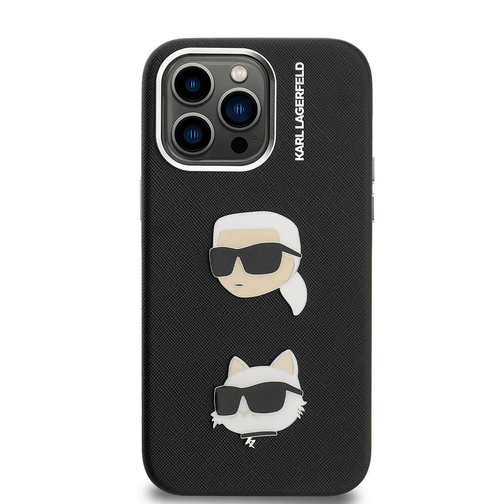 Apple iPhone 14 Pro Max Kılıf Karl Lagerfeld Orjinal Lisanslı K&C Heads Pin Kapak