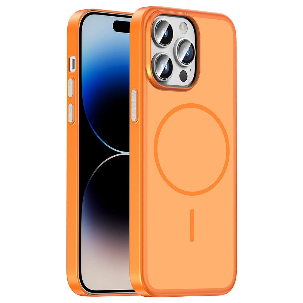 Apple iPhone 14 Pro Max Kılıf M-Safe Şarj Özellikli Zore Lora PC Kapak