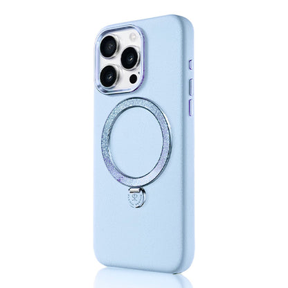 Apple iPhone 14 Pro Max Kılıf M-safe Şarj Özellikli Standlı Suni Deri Tasarımlı Pynana Dancing Circle Serisi Kapak