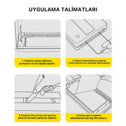 Apple iPhone 14 Zore 3D Oliv HD Temperli Cam Ekran Koruyucu + Kolay Uygulama Aparatı