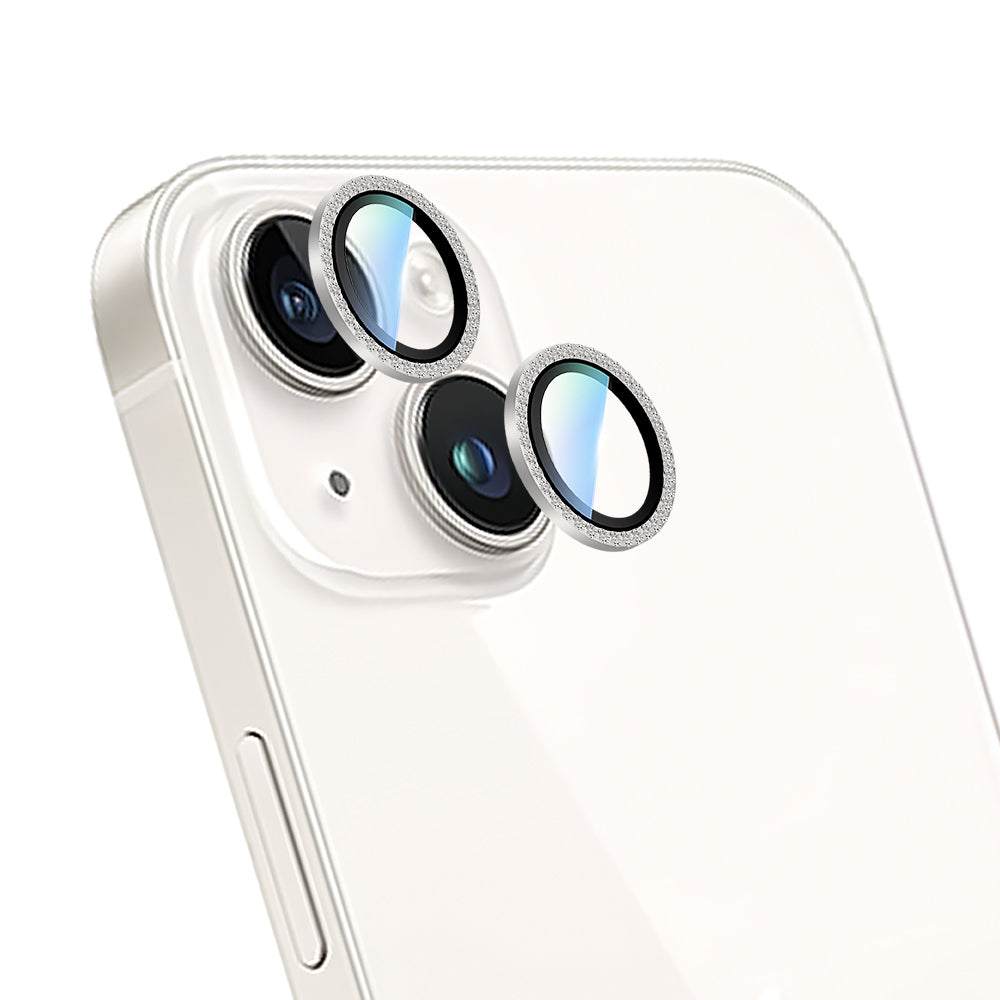 Apple iPhone 15 CaseWorld Alloy Sparkling Diamond Serisi Taşlı Lens Koruyucu