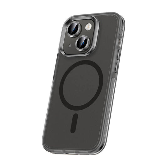Apple iPhone 15 Kılıf Airbagli M-safe Wireless Şarj Özellikli Lens Koruyuculu Zore Klaptika Kapak