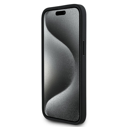 Apple iPhone 15 Kılıf Aston Martin Orjinal Lisanslı Victory Dizayn PU Deri Metal Logolu Kapak