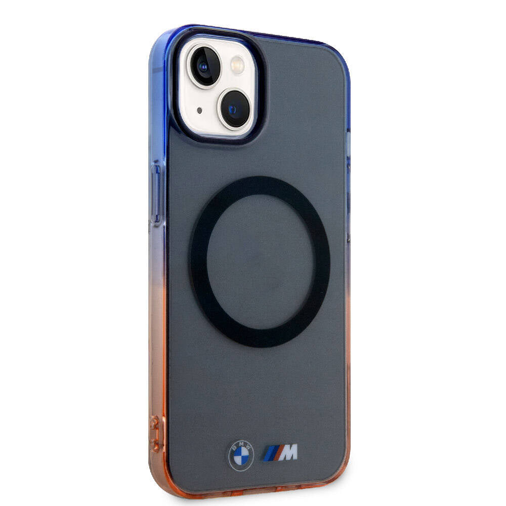 Apple iPhone 15 Kılıf BMW M-safe Şarj Özellikli Transparan Renkli Çerçeveli Orjinal Lisanslı Kapak