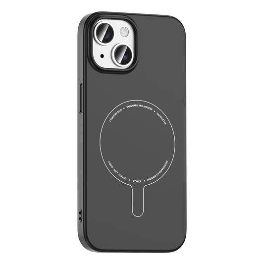 Apple iPhone 15 Kılıf M-Safe Şarj Özellikli Kamera Korumalı Zore Elio Sert PC Kapak
