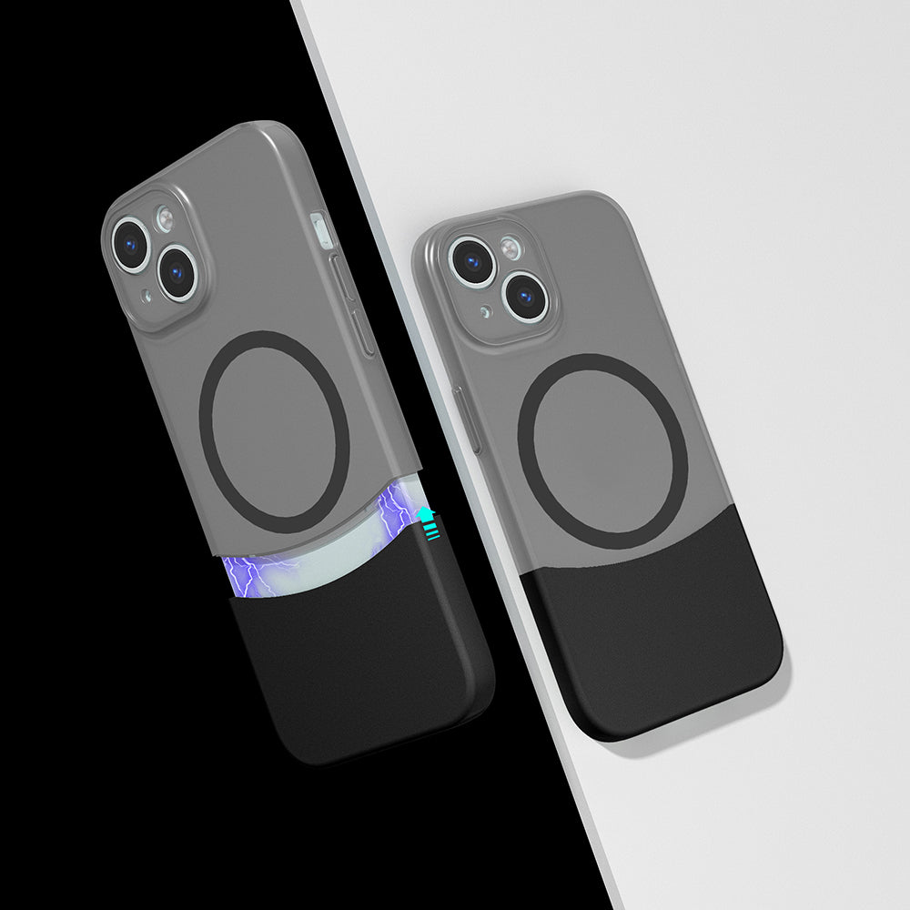 Apple iPhone 15 Kılıf M-Safe Şarj Özellikli Mıknatıslı Zore Duble Kapak