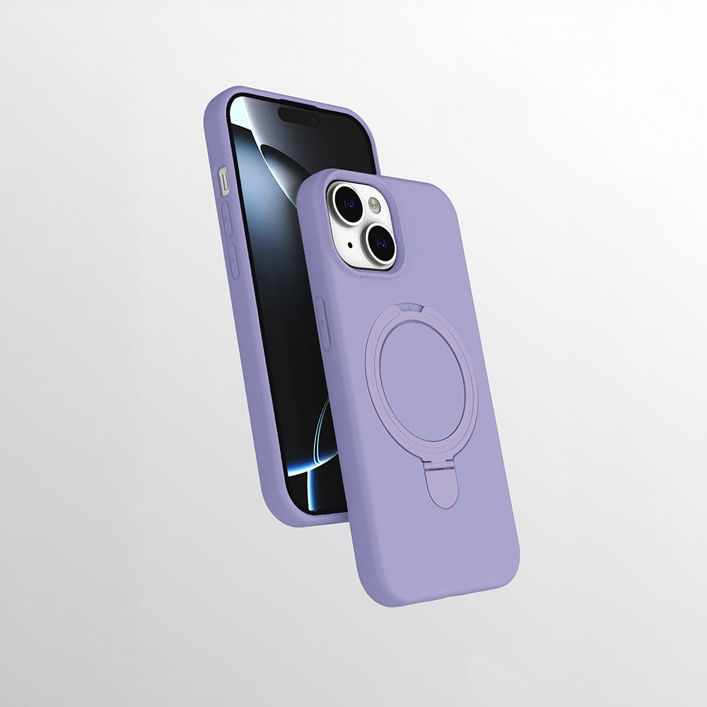 Apple iPhone 15 Kılıf M-safe Şarj Özellikli Standlı Zore Samara Kapak