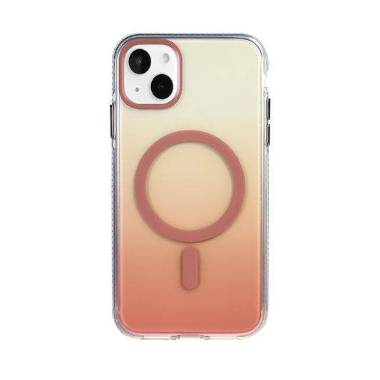 Apple iPhone 15 Kılıf M-safe Şarj Özellikli Transparan Renk Geçişli Zore Toros Kapak