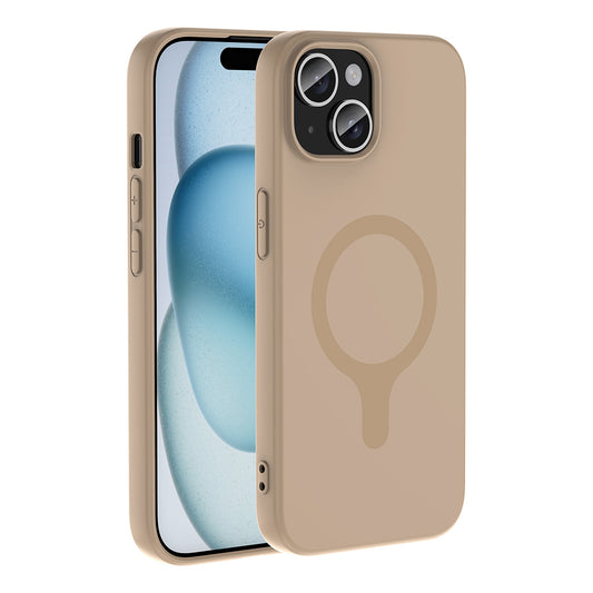 Apple iPhone 15 Kılıf M-Safe Şarj Özellikli Zore Aris Silikon Kapak