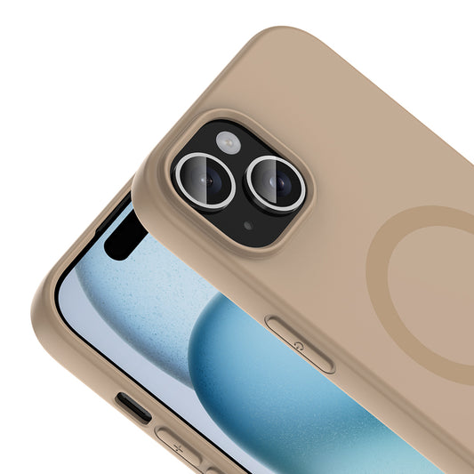 Apple iPhone 15 Kılıf M-Safe Şarj Özellikli Zore Aris Silikon Kapak