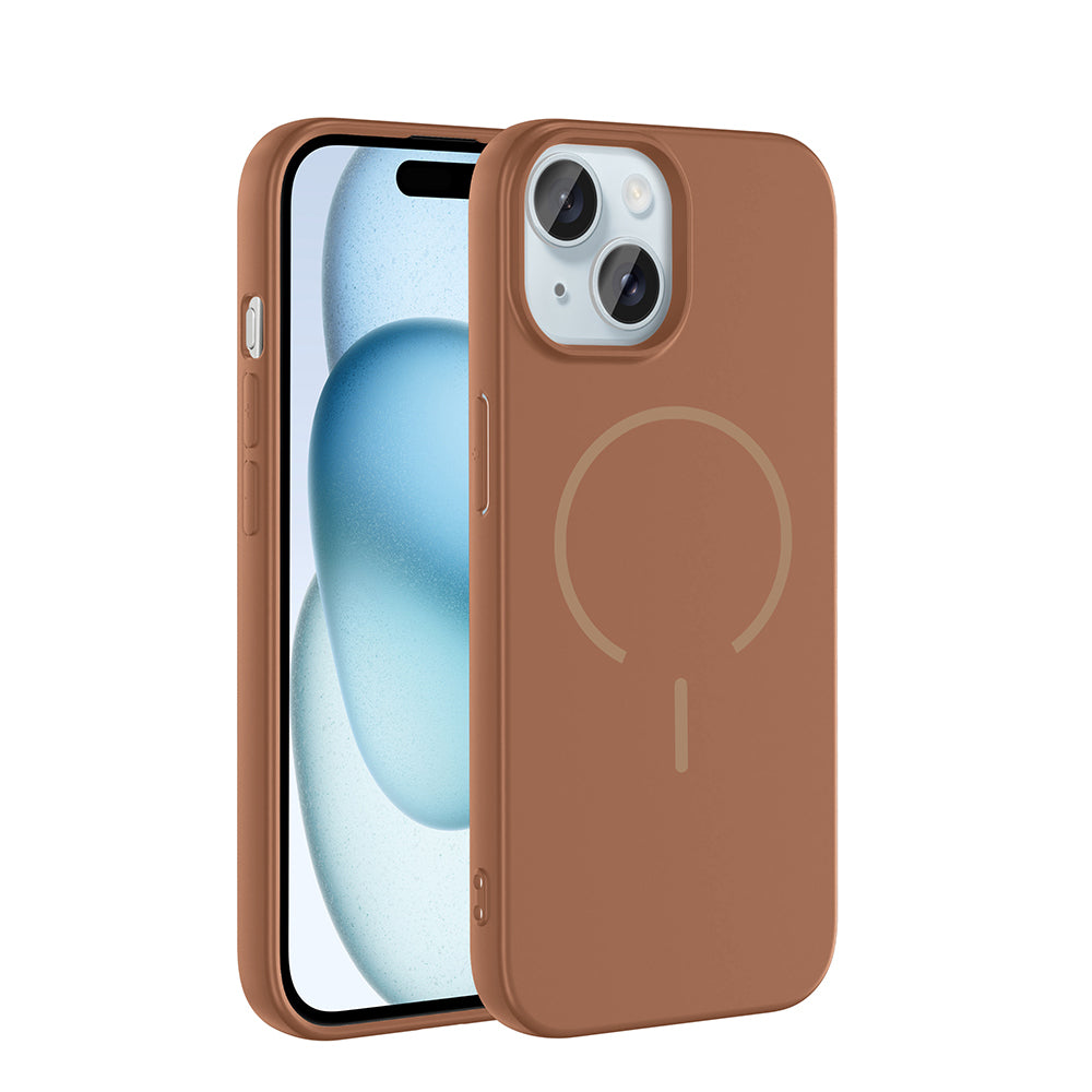 Apple iPhone 15 Kılıf M-safe Şarj Özellikli Zore Meta Kapak