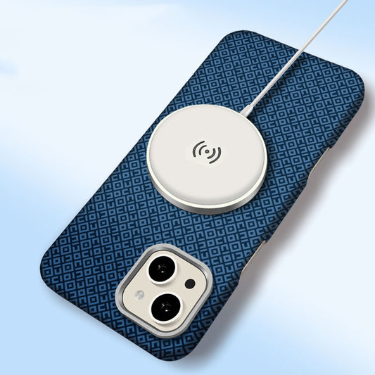 Apple iPhone 15 Kılıf M-Safe Şarj Özellikli Zore Paris Vax Sert PC Kapak