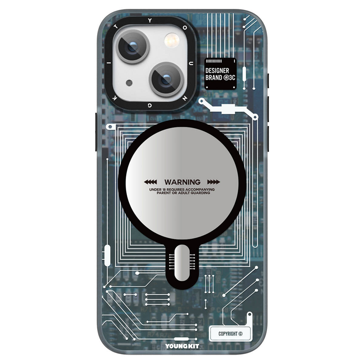 Apple iPhone 15 Kılıf M-safe Şarj Özellikli YoungKit Technology Serisi Kapak